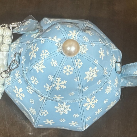 Dolls Kill Blue Snowflake Teapot Shoulder Bag - Picture 2 of 8